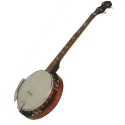 instruments de musique country: banjo, violon, harmonica, guitare